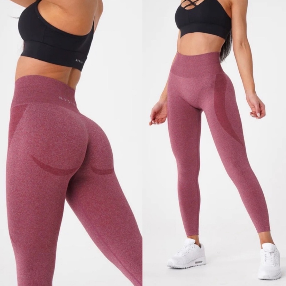 NVGTN Pink Seamless Yoga Leggings